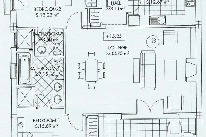 Grundrissplan der Wohnung