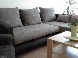 Wohnzimmer Ecksofa  nach vorn auszuziehen   (eine  Schlafmöglichkeit )