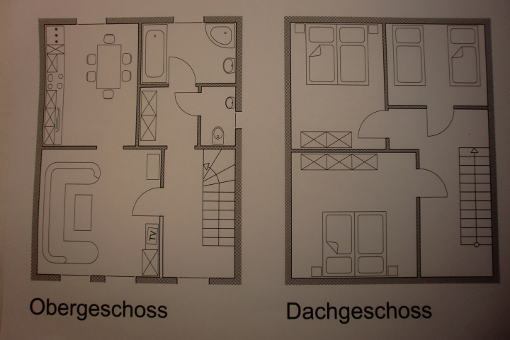 Grundriss Ferienwohnung 1+2 Etg.