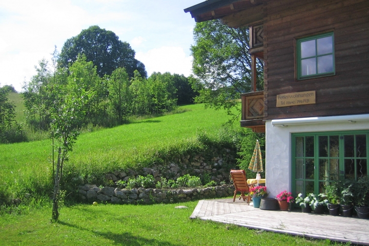 Blick vom Garten nach Nordwesten
