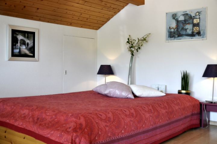 Doppelbett im Wohnzimmer
