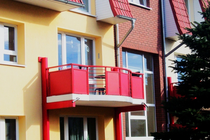 Der Balkon unserer Wohnung 23