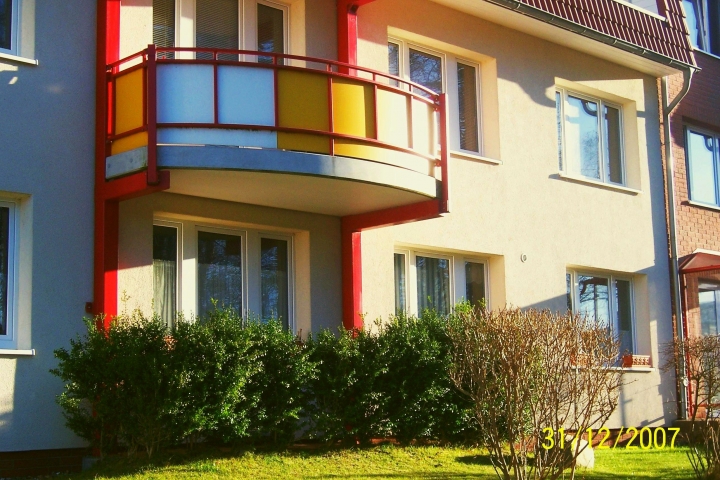 Der Balkon unserer Wohnung 14