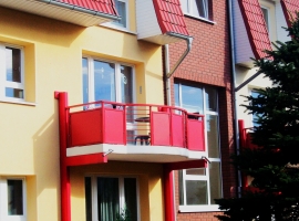 Der Balkon unserer Wohnung 23