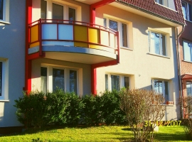 Der Balkon unserer Wohnung 14