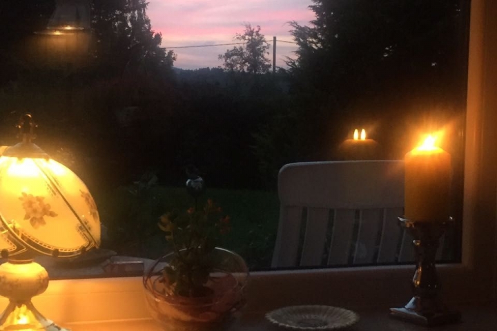 Sommerabend Stimmung, gesehen aus der FeWo Sonnenblume