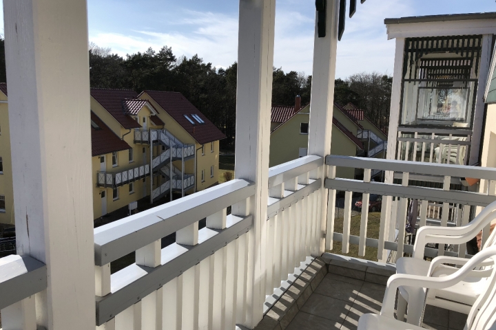 Großer Südbalkon mit Blick auf den Küstenwald