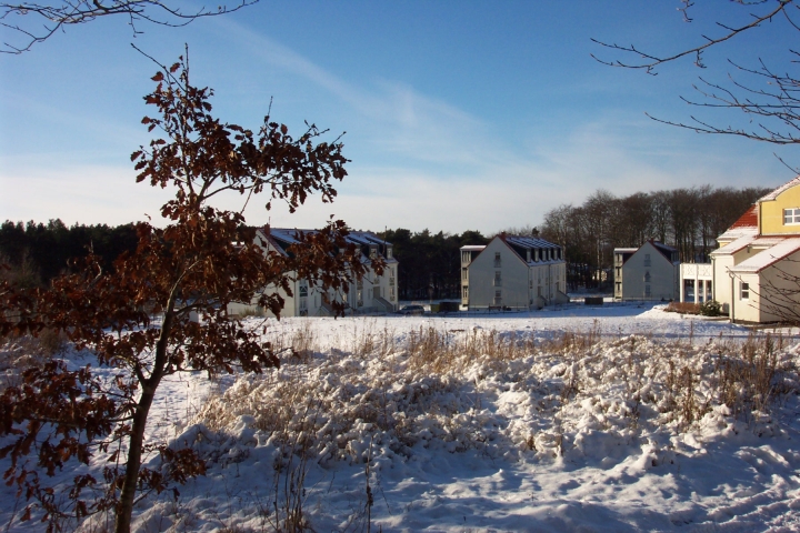 Wohnanlage in der Wintersonne
