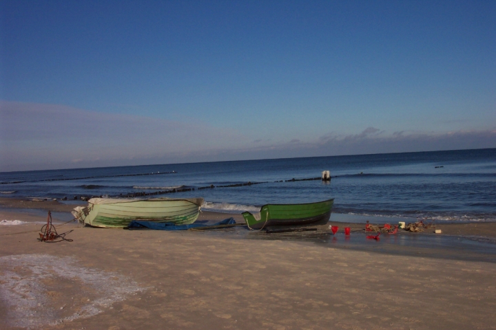 Fischerboote am Strand