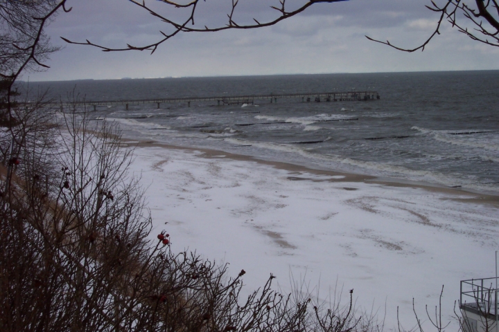Seebrücke Koserow im Winter