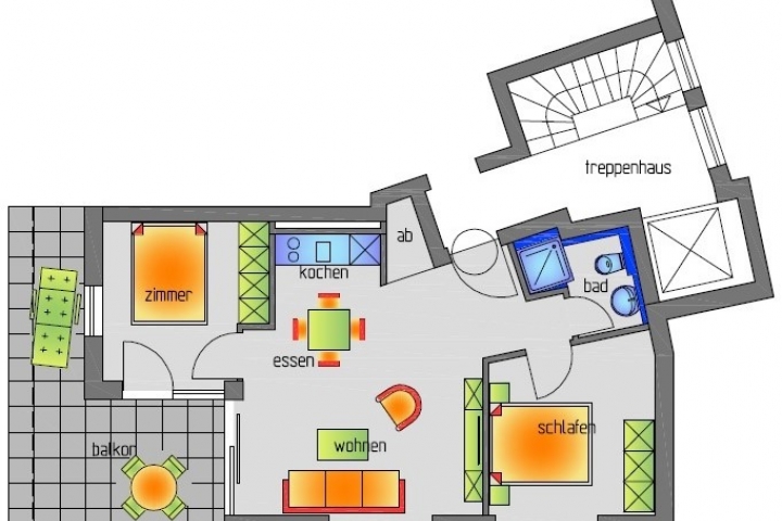 Feriendomicil Objekt 2 Fewo C/
3-Zimmer-Fewo