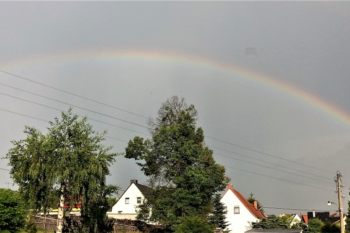 doppelter Regenbogen über Rathmannsdorf