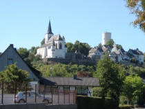 Panoramablick vom Garten auf den Historischen Ortskern. 