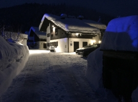 Einfahrt bei Nacht