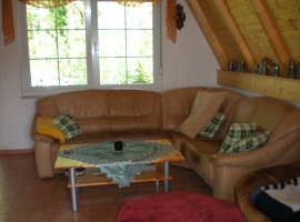 Ferienhaus Finnhütte - Wohnzimmer - Sitzecke