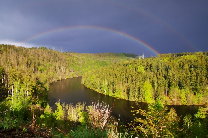 Blick auf die Saale nahe Dörflas