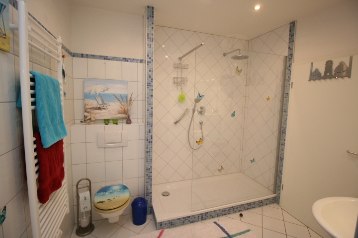 Walk-in-Dusche.... mit Regendusche und Therostatarmatur
