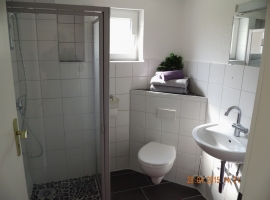 Duschbad mit WC in der unteren Etage