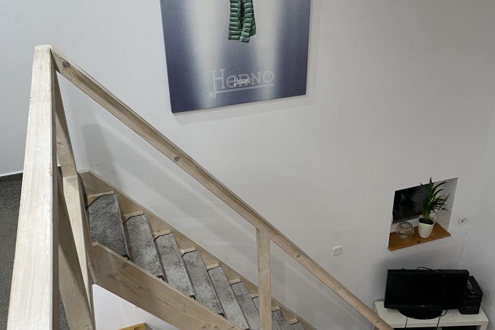 Steiler Treppenaufgang 