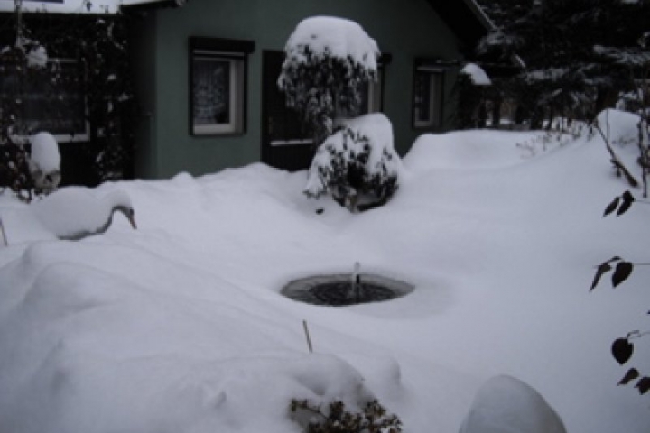 Ferienhaus im Winter