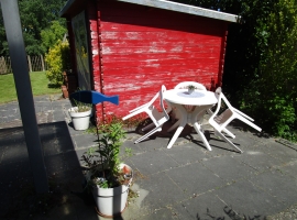 Sitzplatz mit Morgensonne