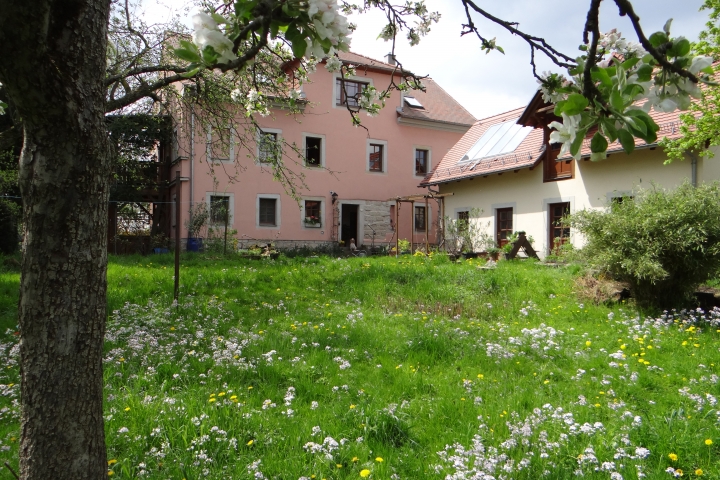 Hauseingang im Frühling