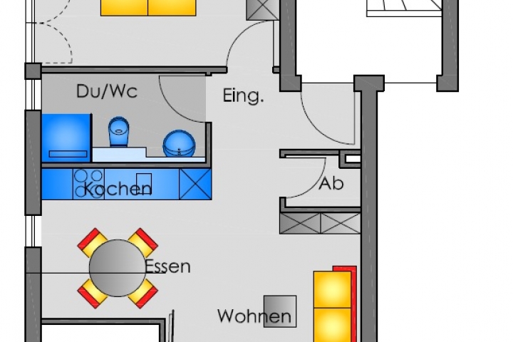 TraumBlick Objekt 3 Fewo A / 2-Zimmer-Fewo im DG mit Balkon