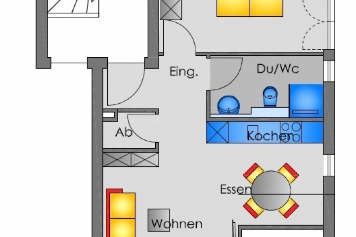 TraumBlick Objekt 3 Fewo B / 2-Zimmer-Fewo im DG mit Balkon