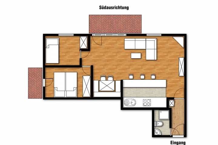 Grundriss Ferienwohnung Reit im Winkl