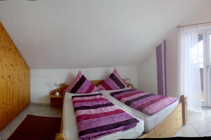Wohnung (1 Typ A) Schlafbereich Richtung Balkon
