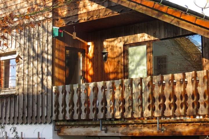 Der Balkon in der Wintersonne