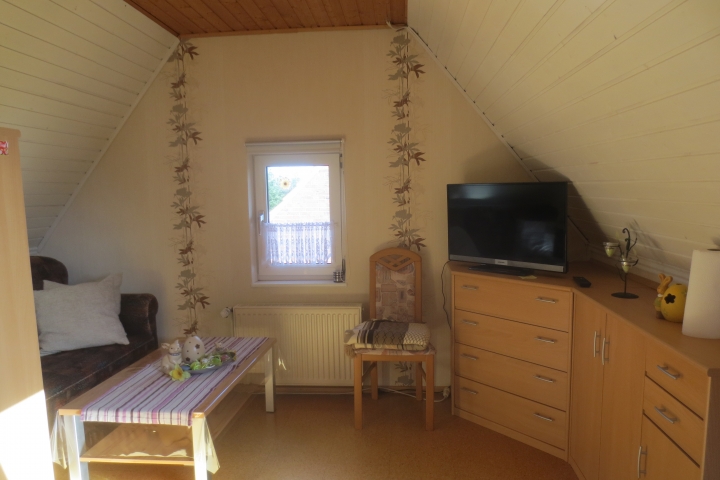 2 . Stock Einzelschlafzimmer mit Sofa und Fernseher
