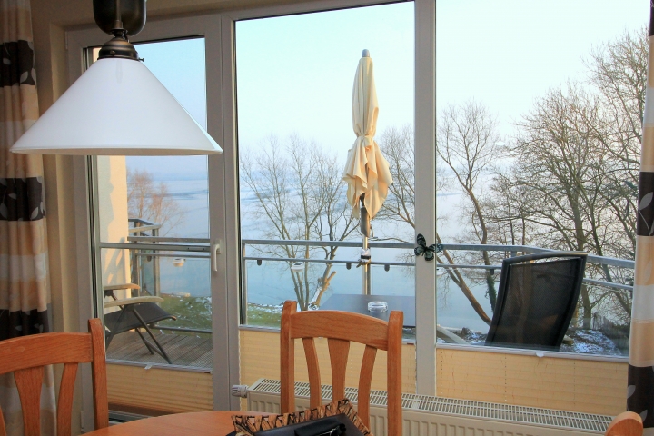 Aussicht Balkon im Frühjahr und Herbst