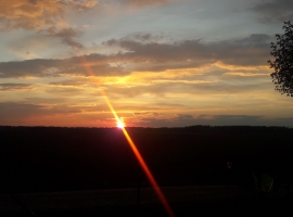 Sonnenuntergang von Balkon FeWo Lavendel und Sunset