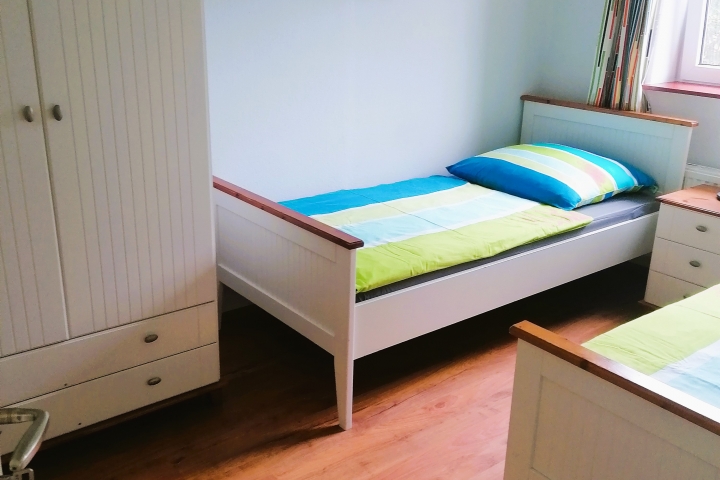 Ferienwohnung Humpty - Schlafzimmer mit 2 getrennten Betten