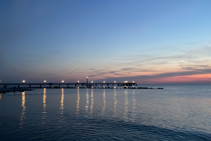 Abends, unsere Seebrücke