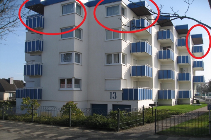 Haus Poseidon Whg. 35; 34; 31 von li. nach re.