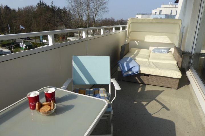 Ferienwohnungen Poseidon 34 | Balkon mit Nordseeblick