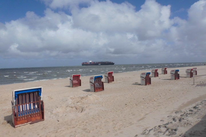 Strand bei Wind