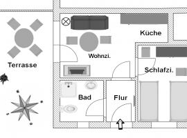 Grundriss FeWo 1