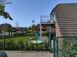 Ferienhaus Krabbe Friedrichskoog Garten Strasse