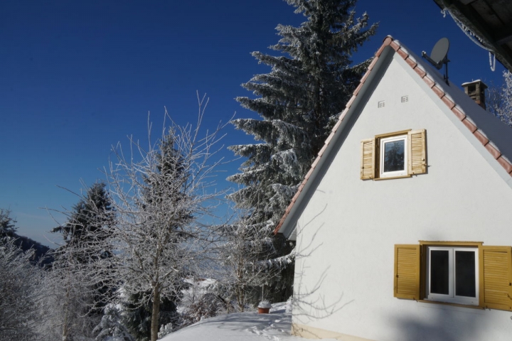 Schwarzwald Ferienhaus Chalet Bergweide im Winter
