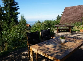 Blick talwärts von der Terrasse