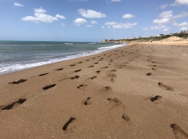 der Strand vor dem Haus