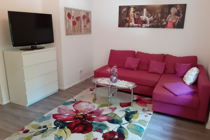 Wohnzimmer mit Schlafcouch