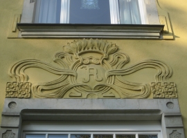 Detailansicht Außenfassade. 