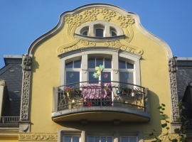 Detailansicht Außenfassade. 