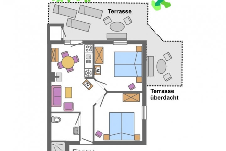 FeHaus türkis - Grundriss
