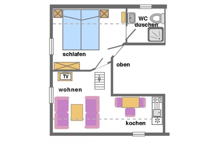 FeWo grün - Grundriss