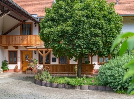 Terrasse Attelblick mit Eingang Zellbachblick